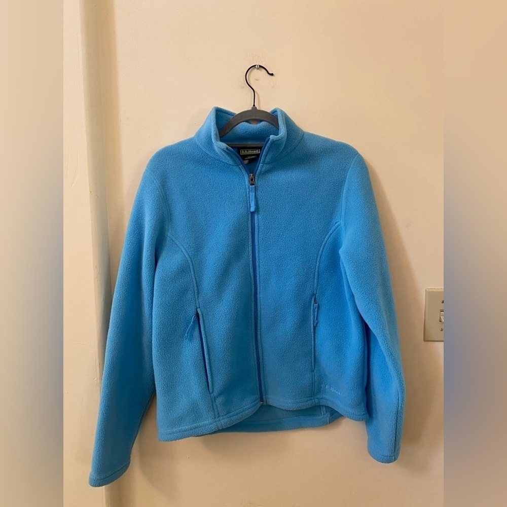 L.L. Bean Women’s Light Blue Full-Zip Fleece Jacket Size S Small Reg